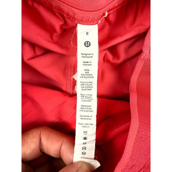Lululemon Lightweight Red Tennis Skirt With Built-In Shorts Size 8 - Picture 6 of 7